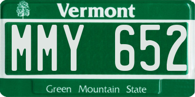 VT license plate MMY652