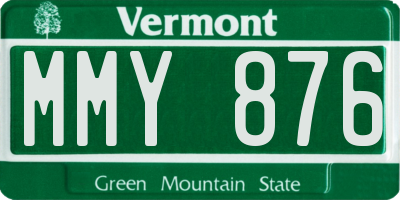 VT license plate MMY876