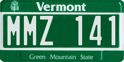VT license plate MMZ141
