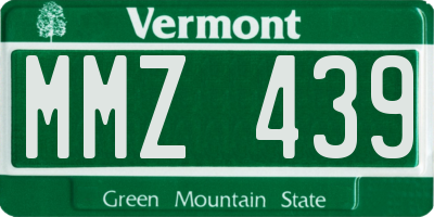 VT license plate MMZ439