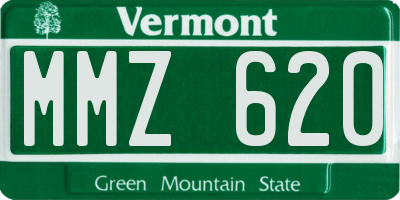 VT license plate MMZ620