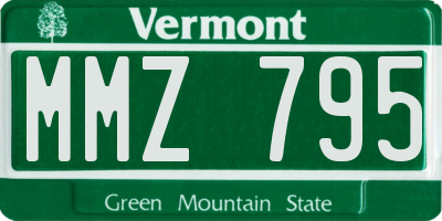 VT license plate MMZ795