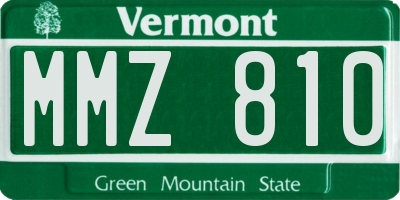 VT license plate MMZ810