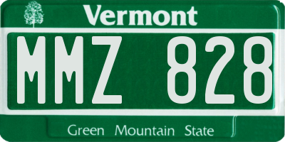VT license plate MMZ828