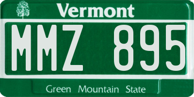 VT license plate MMZ895