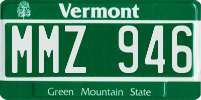 VT license plate MMZ946