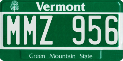 VT license plate MMZ956