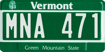 VT license plate MNA471