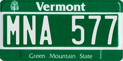 VT license plate MNA577