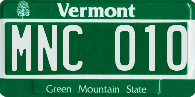 VT license plate MNC010