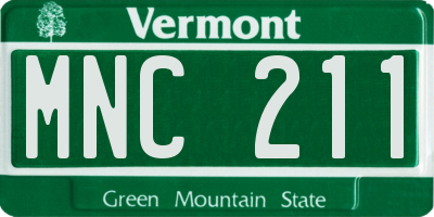 VT license plate MNC211