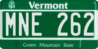 VT license plate MNE262