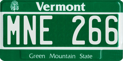 VT license plate MNE266