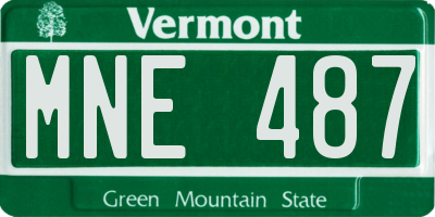 VT license plate MNE487