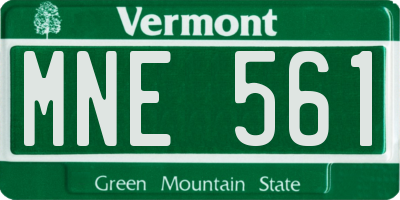 VT license plate MNE561