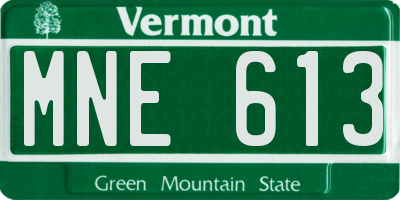 VT license plate MNE613