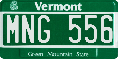 VT license plate MNG556
