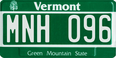 VT license plate MNH096