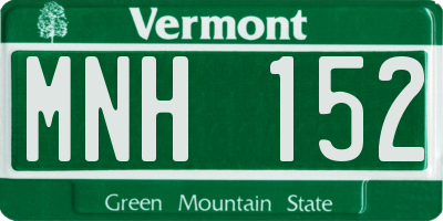 VT license plate MNH152
