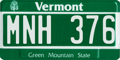 VT license plate MNH376