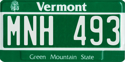 VT license plate MNH493