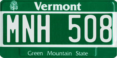 VT license plate MNH508