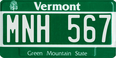 VT license plate MNH567