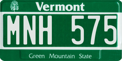 VT license plate MNH575