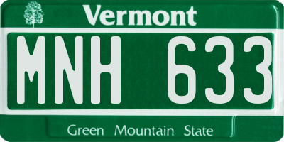 VT license plate MNH633