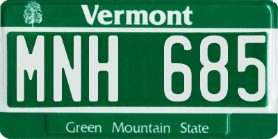 VT license plate MNH685
