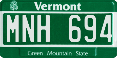 VT license plate MNH694