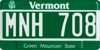 VT license plate MNH708