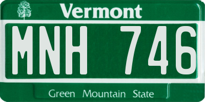 VT license plate MNH746