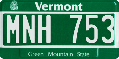 VT license plate MNH753