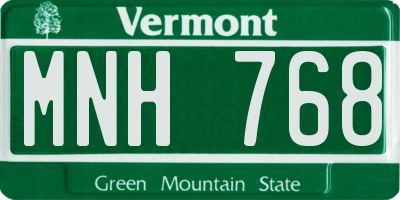 VT license plate MNH768