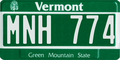 VT license plate MNH774