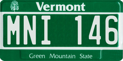 VT license plate MNI146