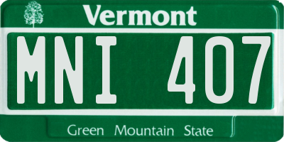 VT license plate MNI407