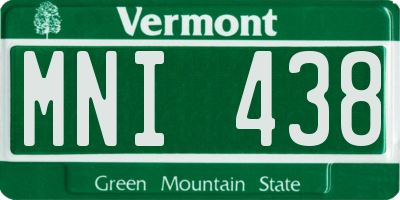 VT license plate MNI438