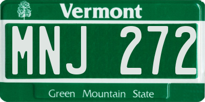 VT license plate MNJ272