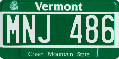 VT license plate MNJ486