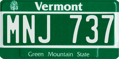 VT license plate MNJ737