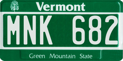 VT license plate MNK682