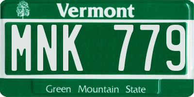 VT license plate MNK779