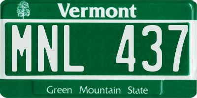 VT license plate MNL437