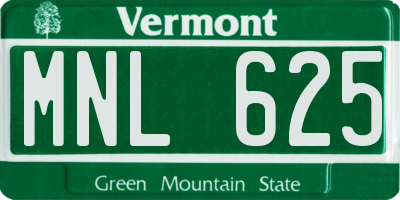 VT license plate MNL625