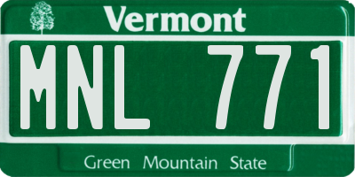 VT license plate MNL771