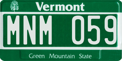 VT license plate MNM059