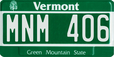 VT license plate MNM406