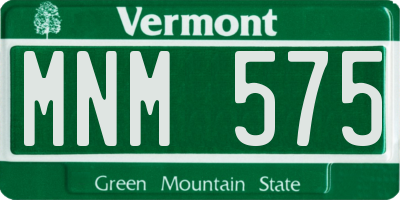 VT license plate MNM575